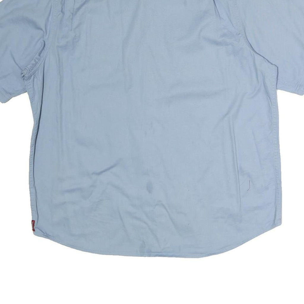 WRANGLER Mens Blue Cotton Short Sleeve Shirt XL Casual Button Pocket