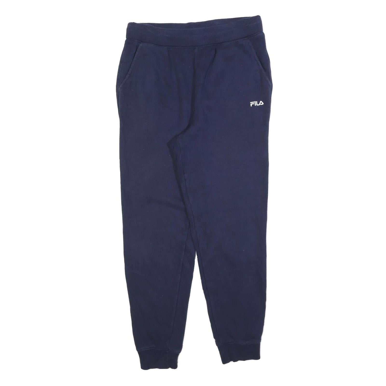 FILA Mens Joggers Blue M W30 L28 Slim Tapered Cotton Blend Casual Style