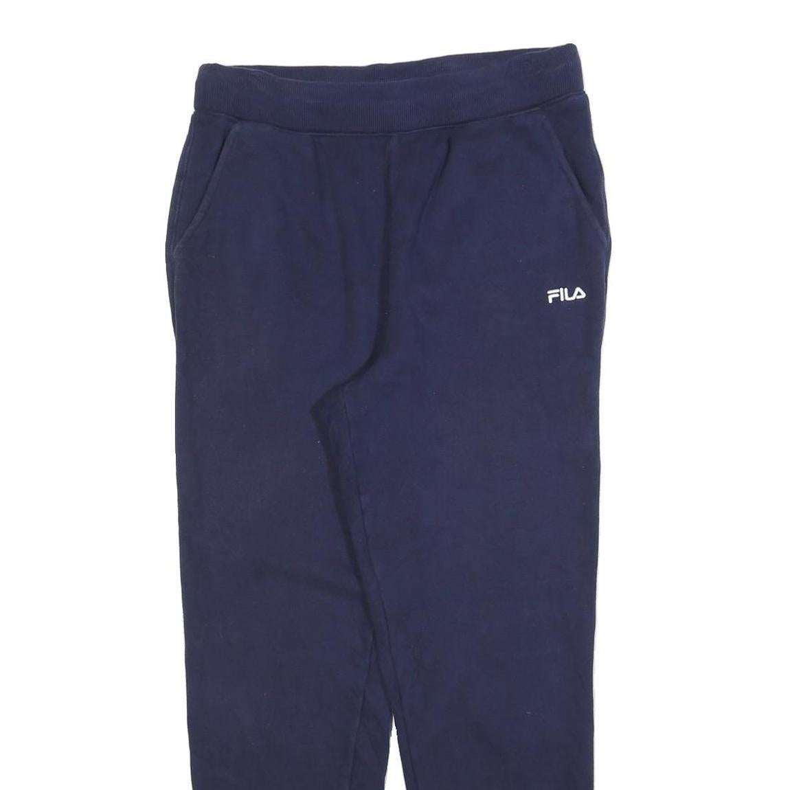 FILA Mens Joggers Blue M W30 L28 Slim Tapered Cotton Blend Casual Style