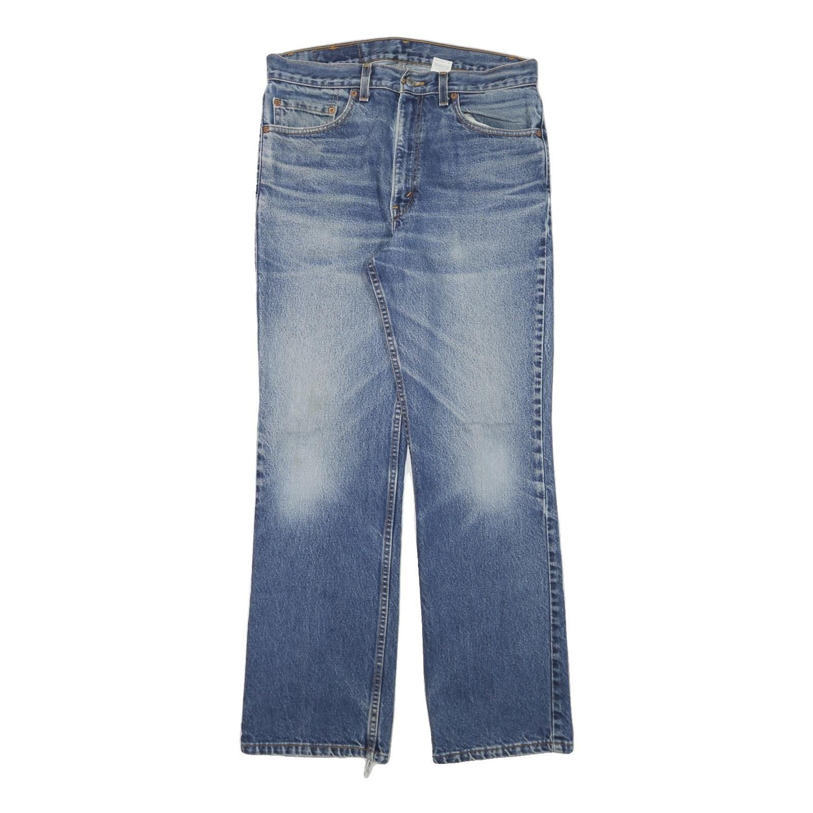 LEVI'S Mens Regular Blue Denim Stone Wash W32 L31 Classic Zip Closure Jeans