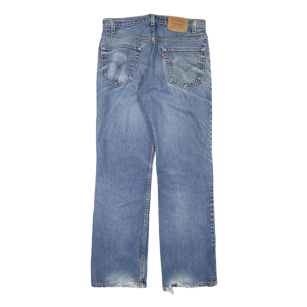 LEVI'S Mens Regular Blue Denim Stone Wash W32 L31 Classic Zip Closure Jeans