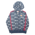 ELLESSE Womens Blue Hoodie Full Zip UK 4