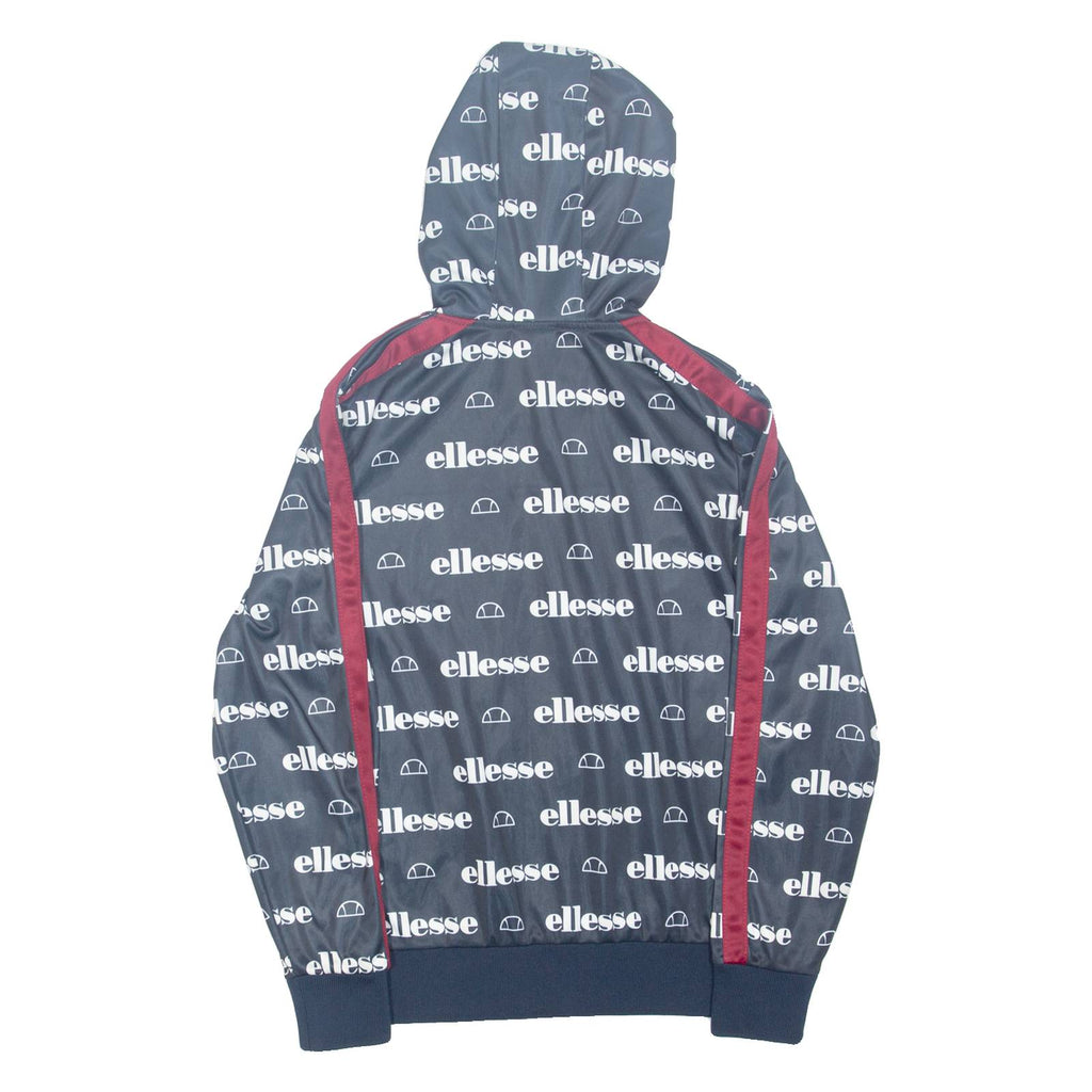 ELLESSE Womens Blue Hoodie Full Zip UK 4