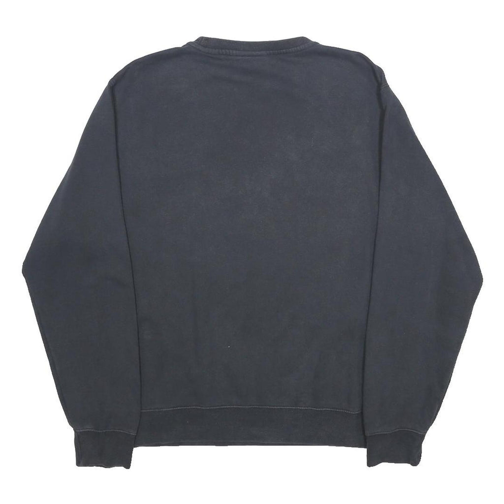 ADIDAS Mens Black Crew Neck Sweatshirt L Nike Logo Cotton Blend Casual