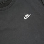 ADIDAS Mens Black Crew Neck Sweatshirt L Nike Logo Cotton Blend Casual