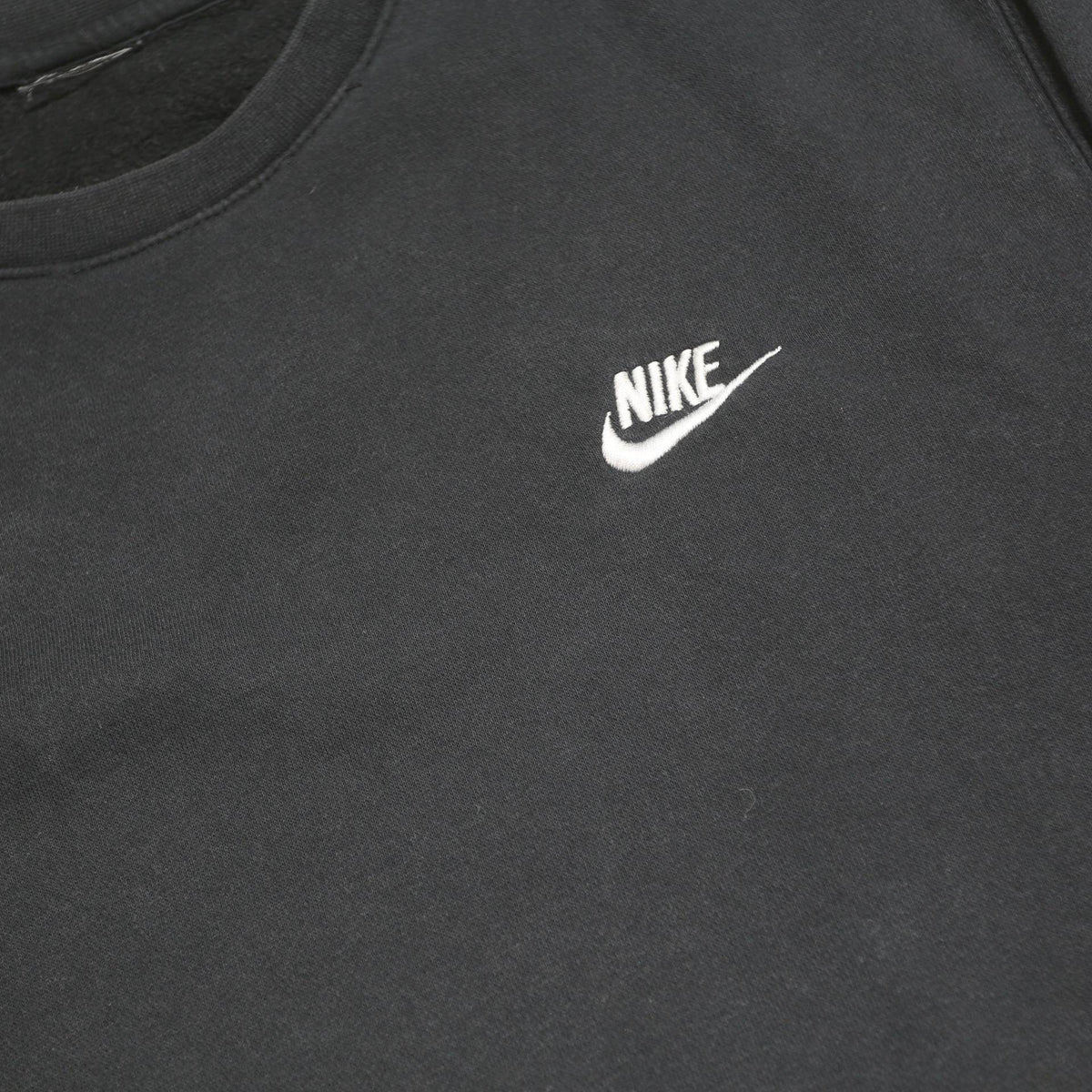 ADIDAS Mens Black Crew Neck Sweatshirt L Nike Logo Cotton Blend Casual
