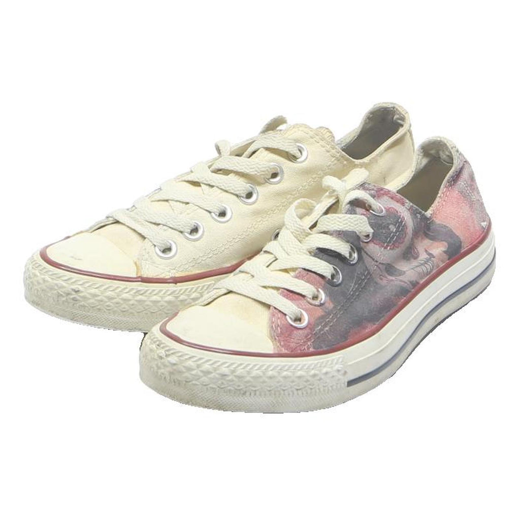 CONVERSE Chuck Taylor Womens Low Top Trainers Canvas UK 4.5 Beige Floral Print