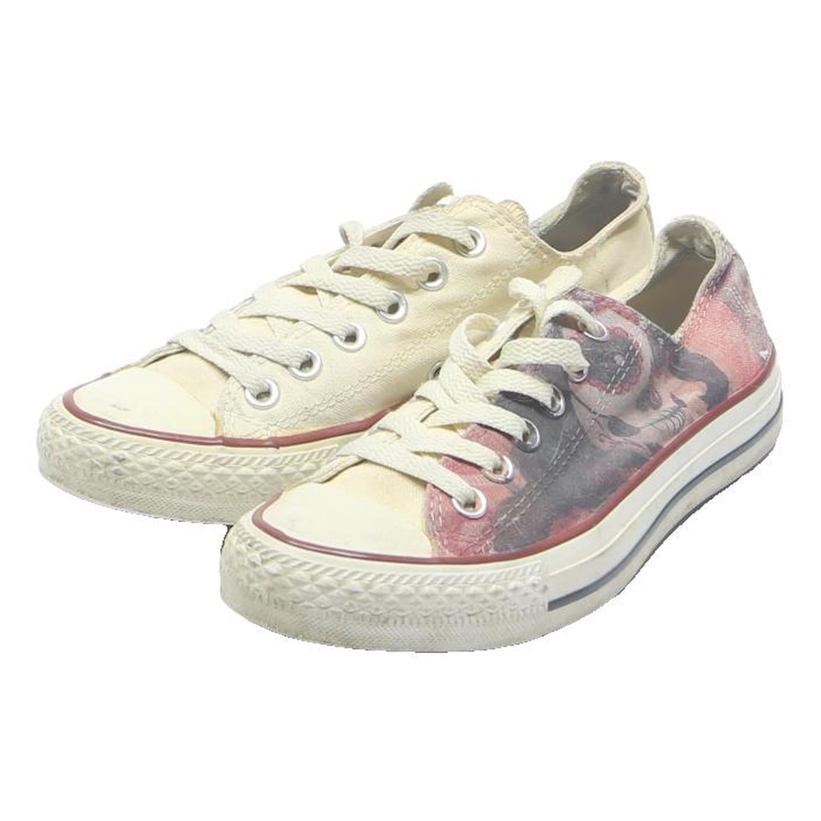 CONVERSE Chuck Taylor Womens Low Top Trainers Canvas UK 4.5 Beige Floral Print
