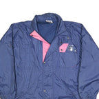 MASTER Mens Blue & Pink Zip Jacket XL Polyester Blend Plain Windbreaker Casual
