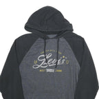 LEVI'S Mens Black & Grey Hoodie M Cotton Blend Casual Pullover Drawstring