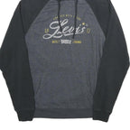 LEVI'S Mens Black & Grey Hoodie M Cotton Blend Casual Pullover Drawstring