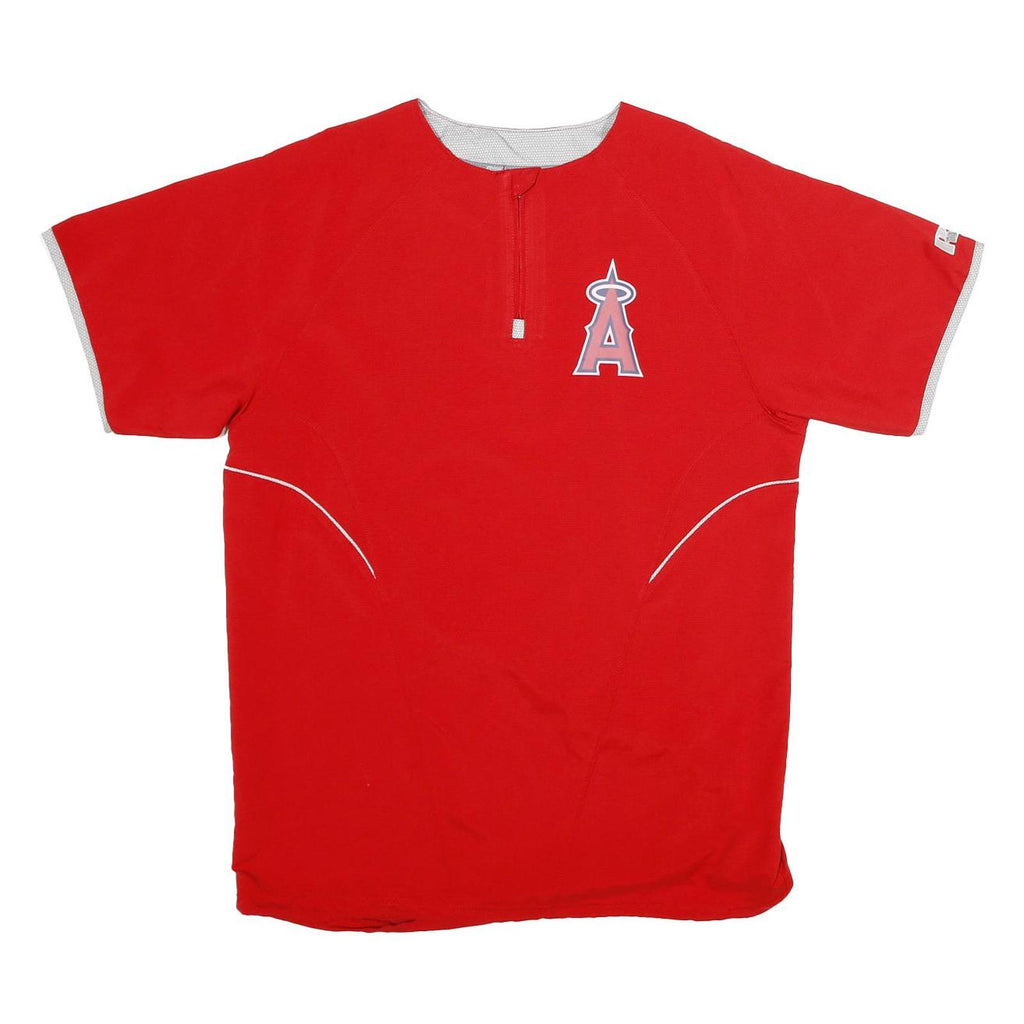 RUSSELL ATHLETIC Mens Red Athletic T-Shirt S Short Sleeve Round Neck Sportswear