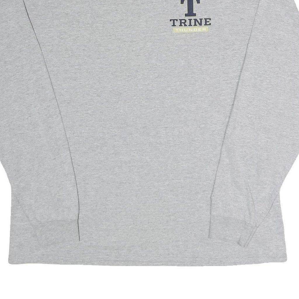CHAMPION Mens Grey Trine Thunder Graphic Long Sleeve Crew Neck XL Cotton T-Shirt