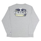 CHAMPION Mens Grey Trine Thunder Graphic Long Sleeve Crew Neck XL Cotton T-Shirt