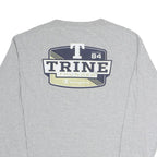 CHAMPION Mens Grey Trine Thunder Graphic Long Sleeve Crew Neck XL Cotton T-Shirt