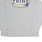 CHAMPION Mens Grey Trine Thunder Graphic Long Sleeve Crew Neck XL Cotton T-Shirt