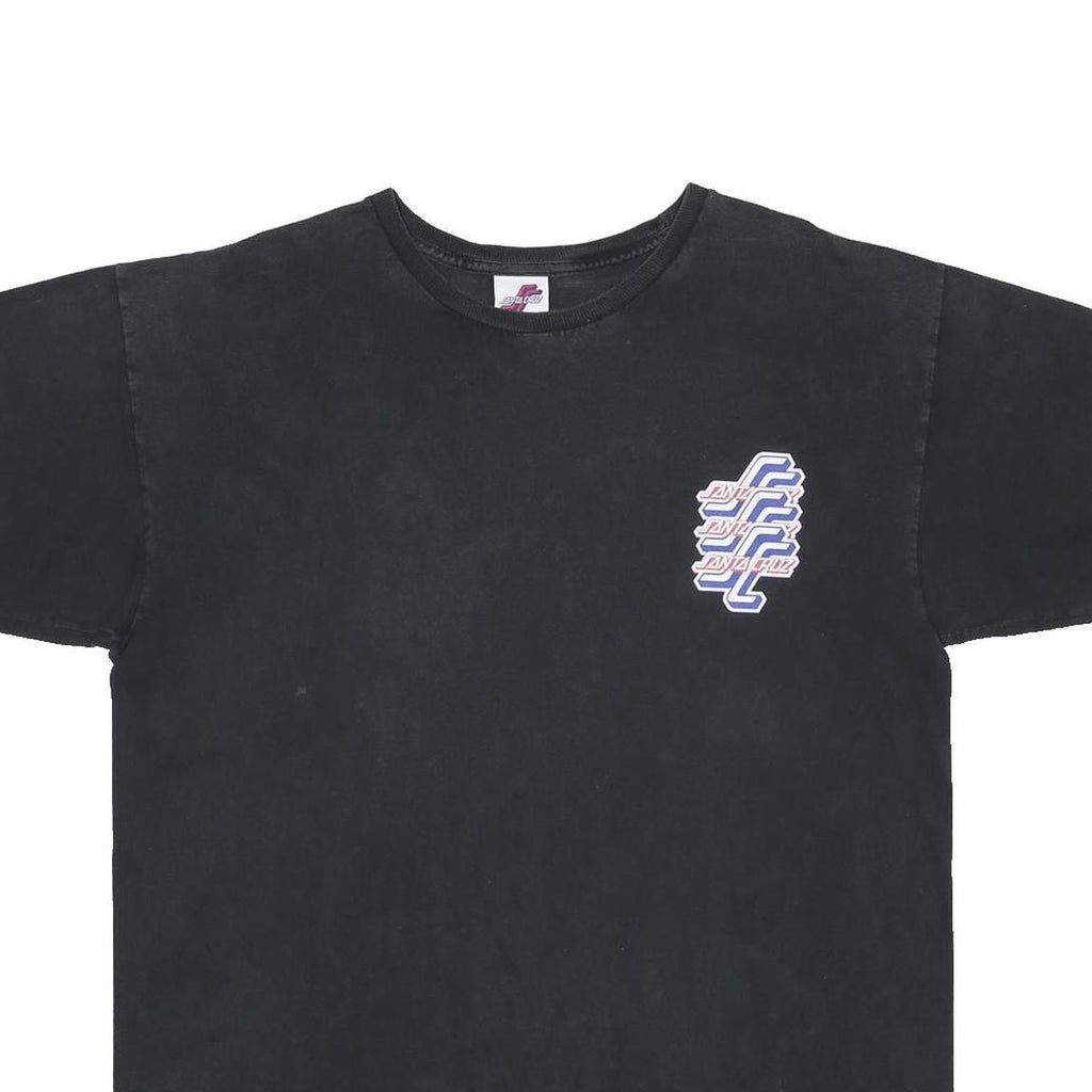SANTA CRUZ Mens Black Graphic T-Shirt L Short Sleeve Crew Neck Skate Style