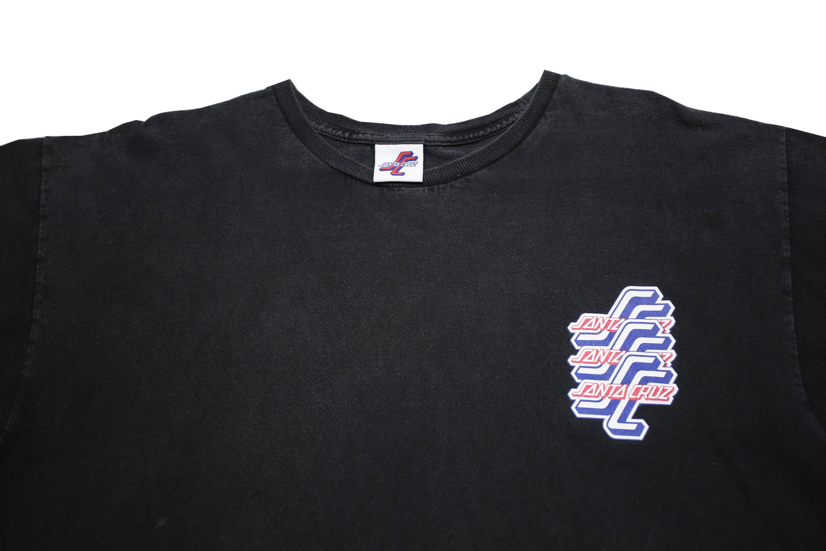 SANTA CRUZ Mens Black Graphic T-Shirt L Short Sleeve Crew Neck Skate Style