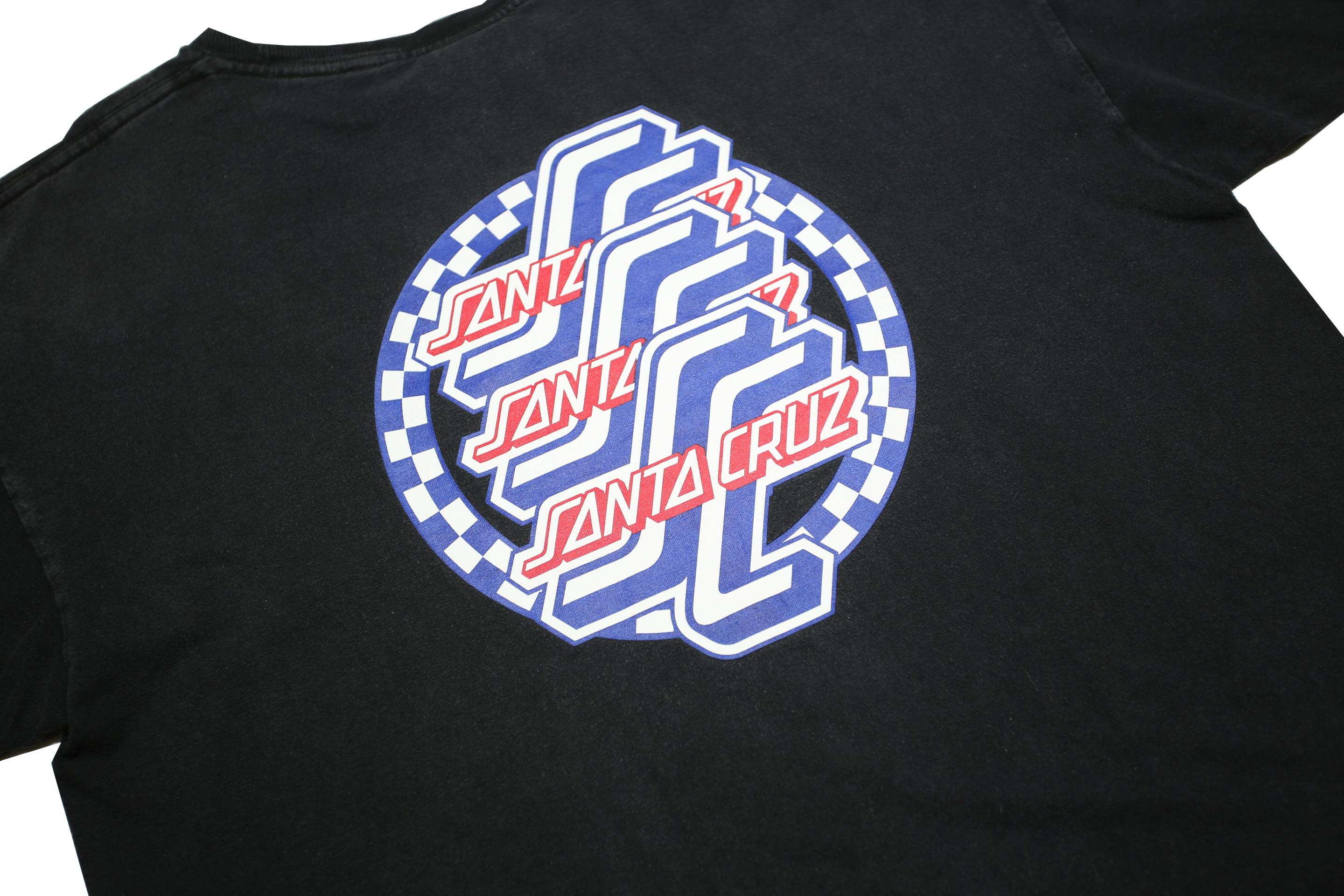 SANTA CRUZ Mens Black Graphic T-Shirt L Short Sleeve Crew Neck Skate Style