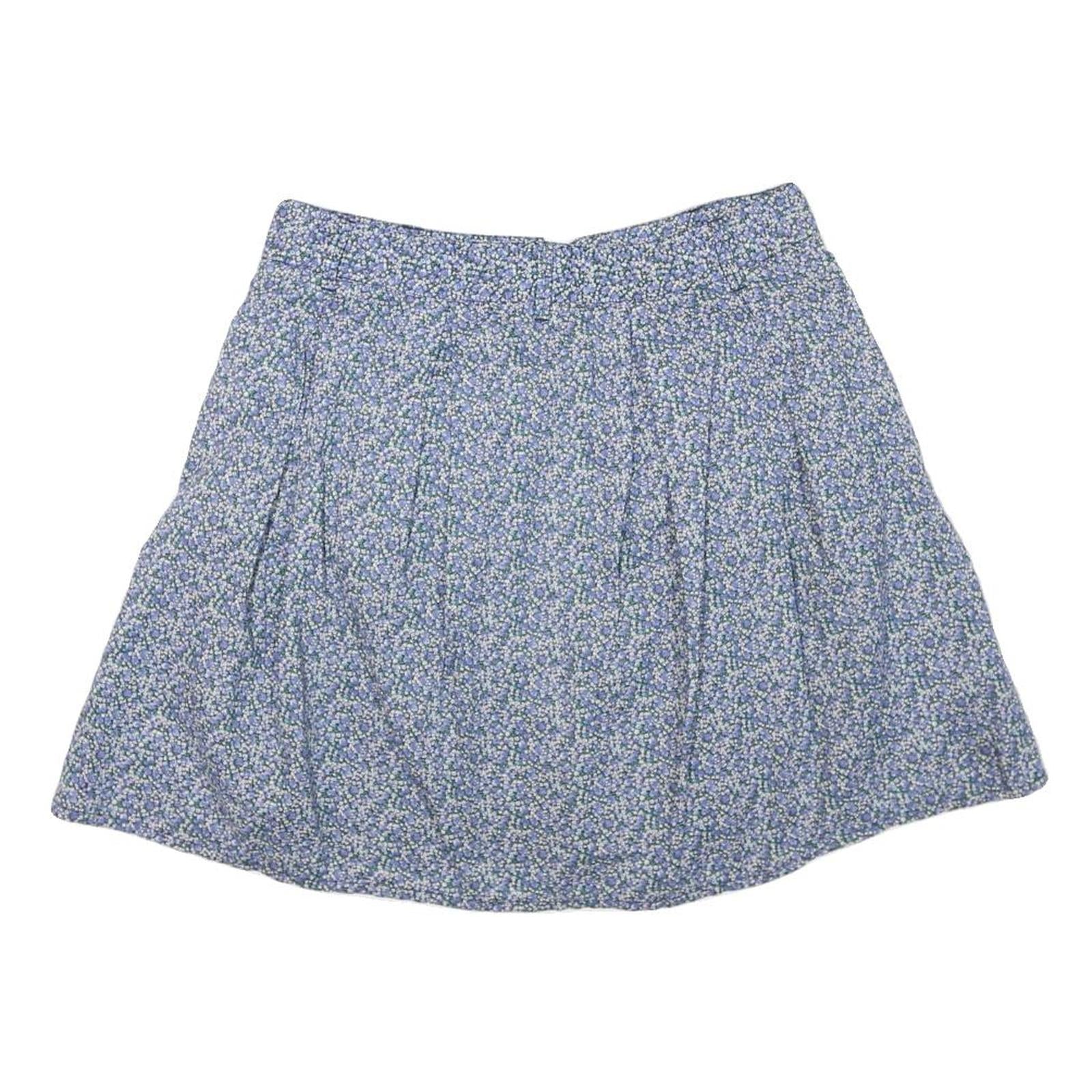 GAP Womens Blue Floral Mini Cotton Blend Skirt UK 6 Lightweight Comfortable
