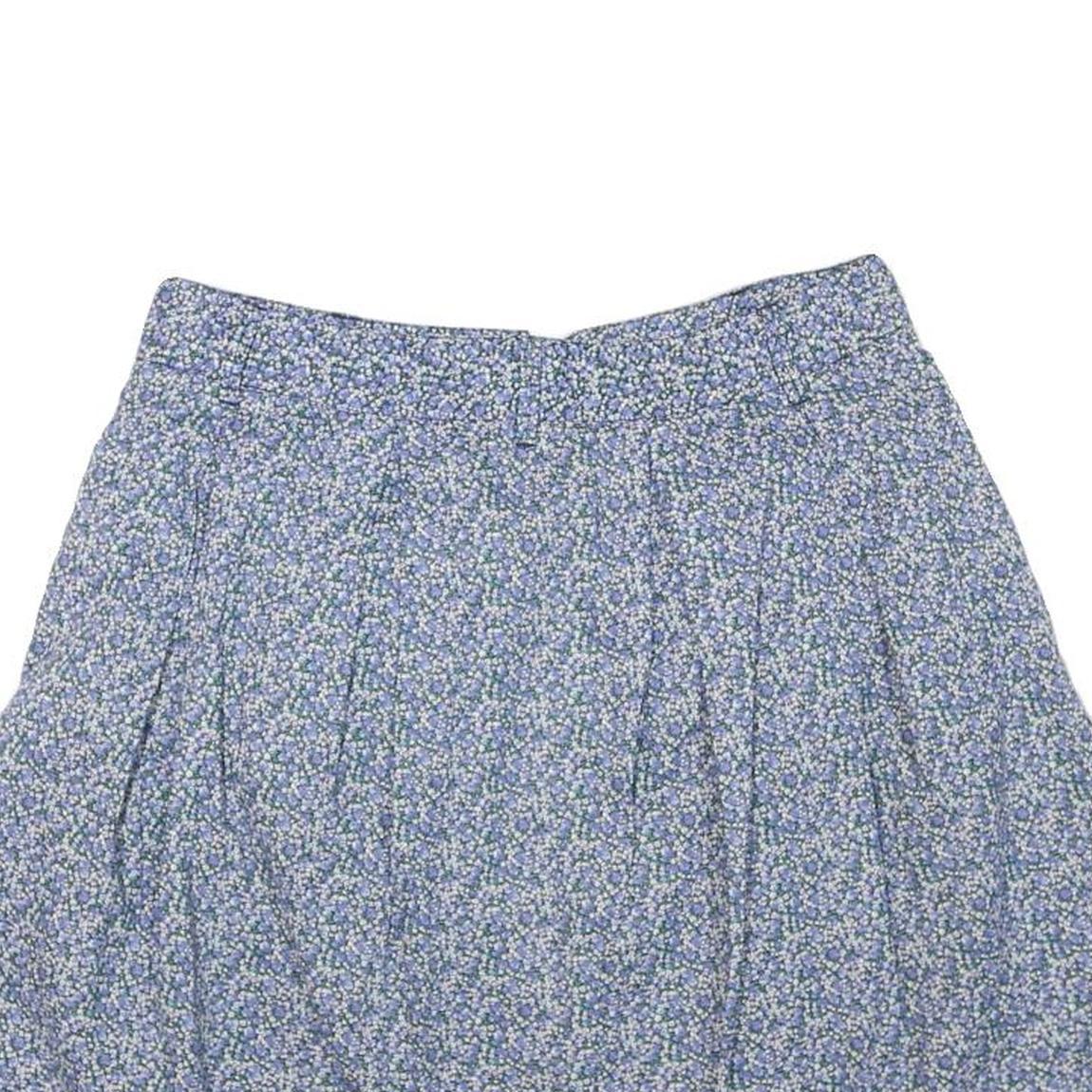 GAP Womens Blue Floral Mini Cotton Blend Skirt UK 6 Lightweight Comfortable