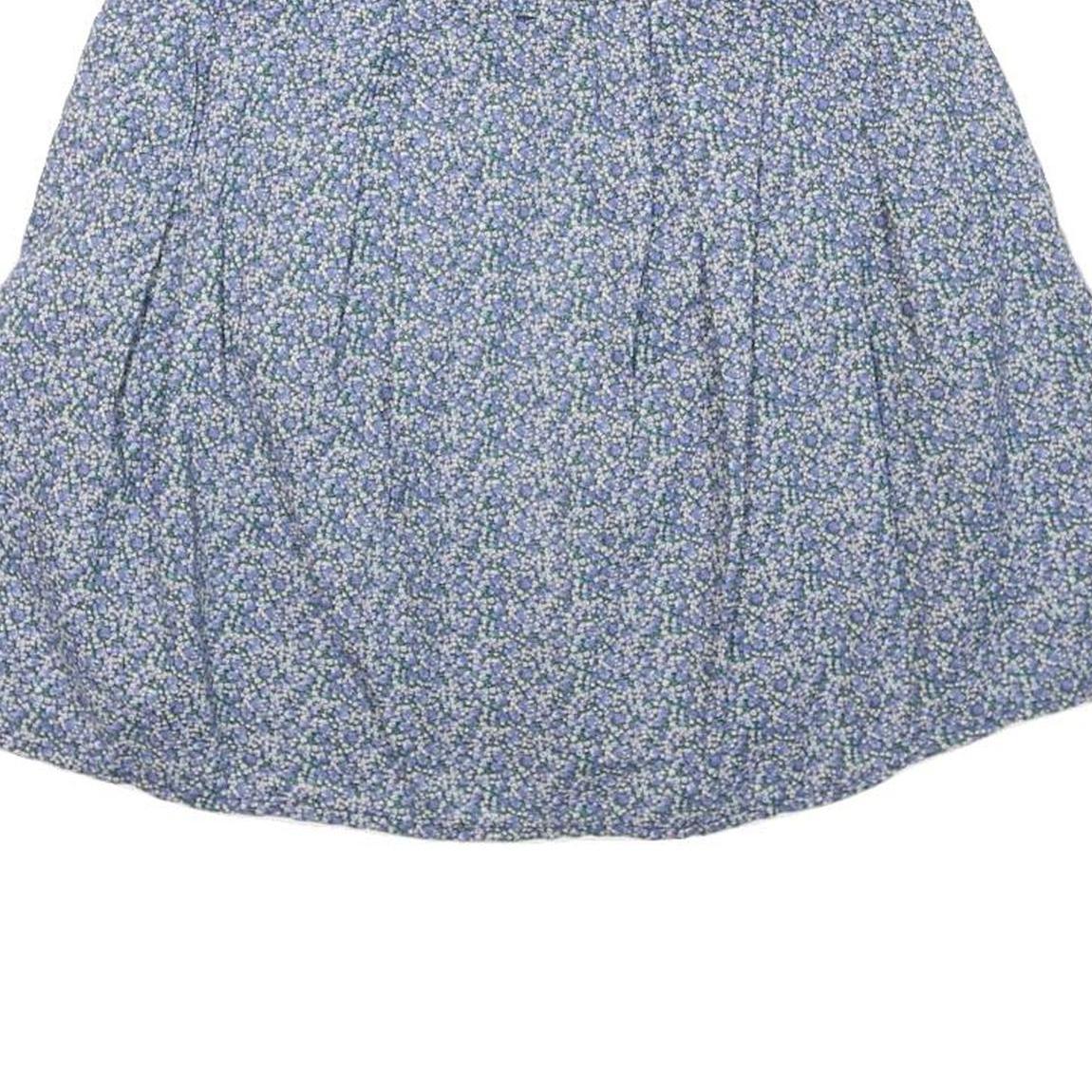 GAP Womens Blue Floral Mini Cotton Blend Skirt UK 6 Lightweight Comfortable