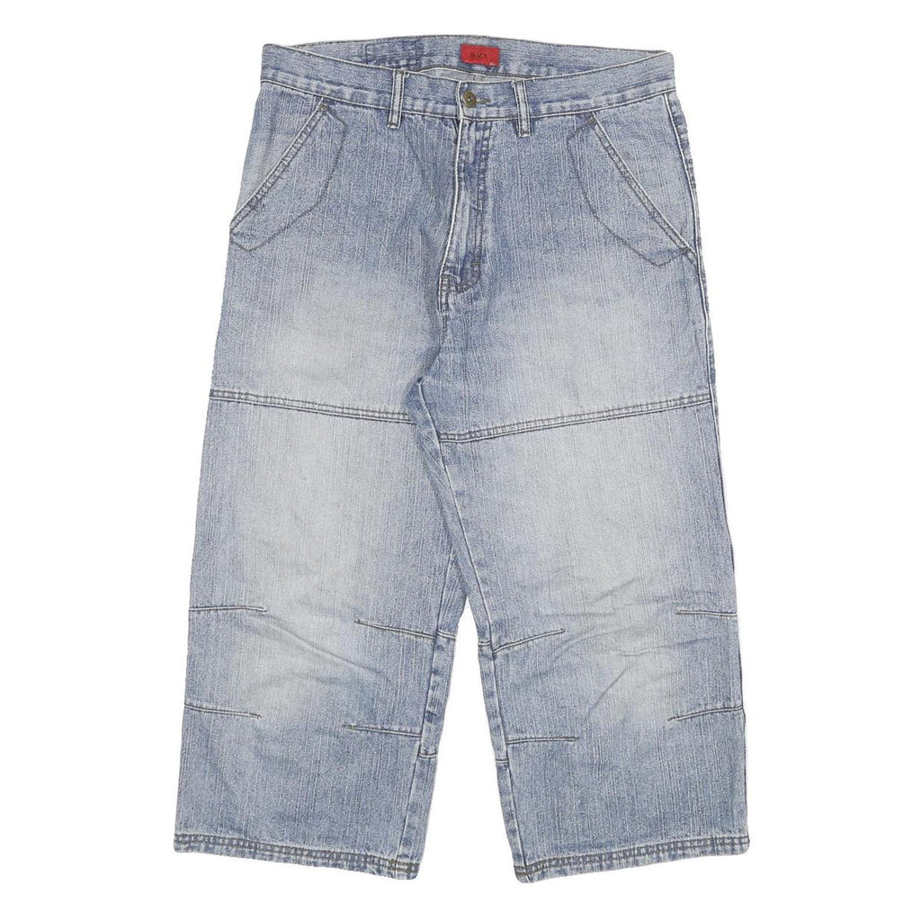 SVT Mens Shorts Blue Casual Denim L W30 Cotton Blend Comfortable Relaxed Fit