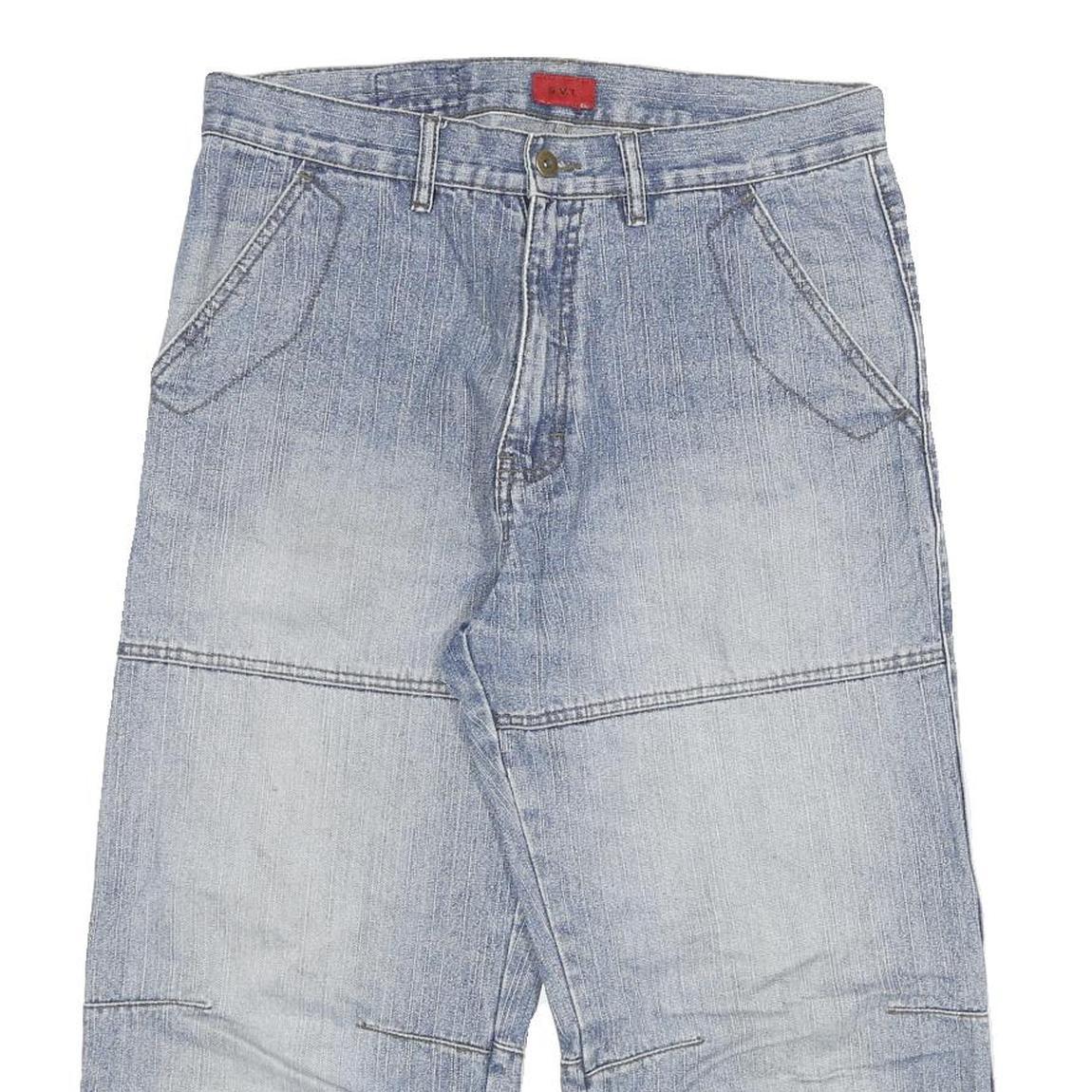 SVT Mens Shorts Blue Casual Denim L W30 Cotton Blend Comfortable Relaxed Fit