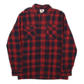 LEVI'S Mens Red & Black Check Flannel Shirt S Lightweight Cotton Buttoned Casual