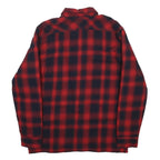 LEVI'S Mens Red & Black Check Flannel Shirt S Lightweight Cotton Buttoned Casual