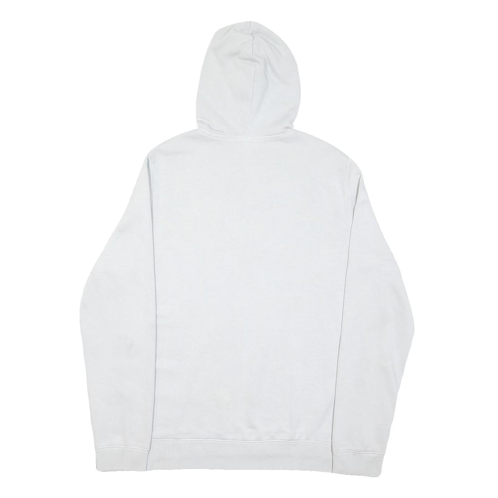 REEBOK Mens White Pullover XL Hoodie Cotton Blend Casual Sweatshirt