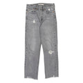 LEVI'S Wedgie BIG E Distressed Womens Jeans Grey Straight Stone Wash W24 L26