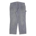 CARHARTT Womens Cotton Blend Grey Relaxed Straight Leg Trousers W34 L28 Workwear