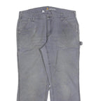 CARHARTT Womens Cotton Blend Grey Relaxed Straight Leg Trousers W34 L28 Workwear