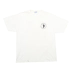 HANES Mens White Feet Meet Graphic T-Shirt L Short Sleeve Crew Neck Vintage