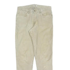 CALVIN KLEIN Mens Cotton Blend Beige Slim Straight Trousers W31 L32 Casual Wear
