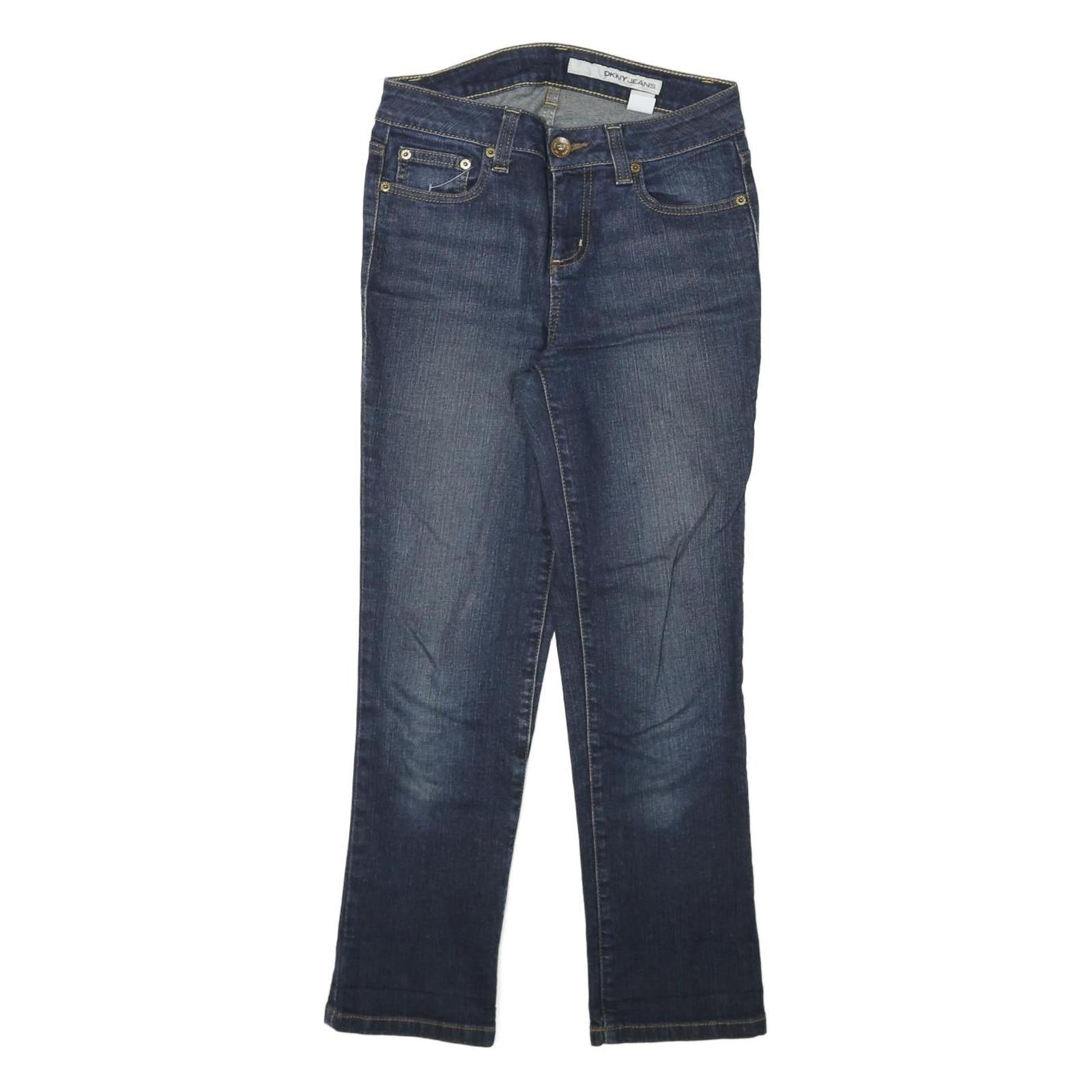 DKNY Womens Jeans Blue Regular Straight Denim Medium W28 L26 Classic Cotton