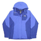 THE NORTH FACE Fleece Lined Womens Blue & Navy Hooded Jacket M Polyester Zip