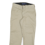 DICKIES Mens Cotton Blend Beige Regular Fit Straight Leg Trousers W30 L28