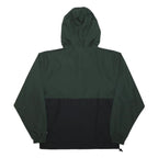CHAMPION Mens Green & Black Hooded Zip Jacket S Polyester Casual Outerwear