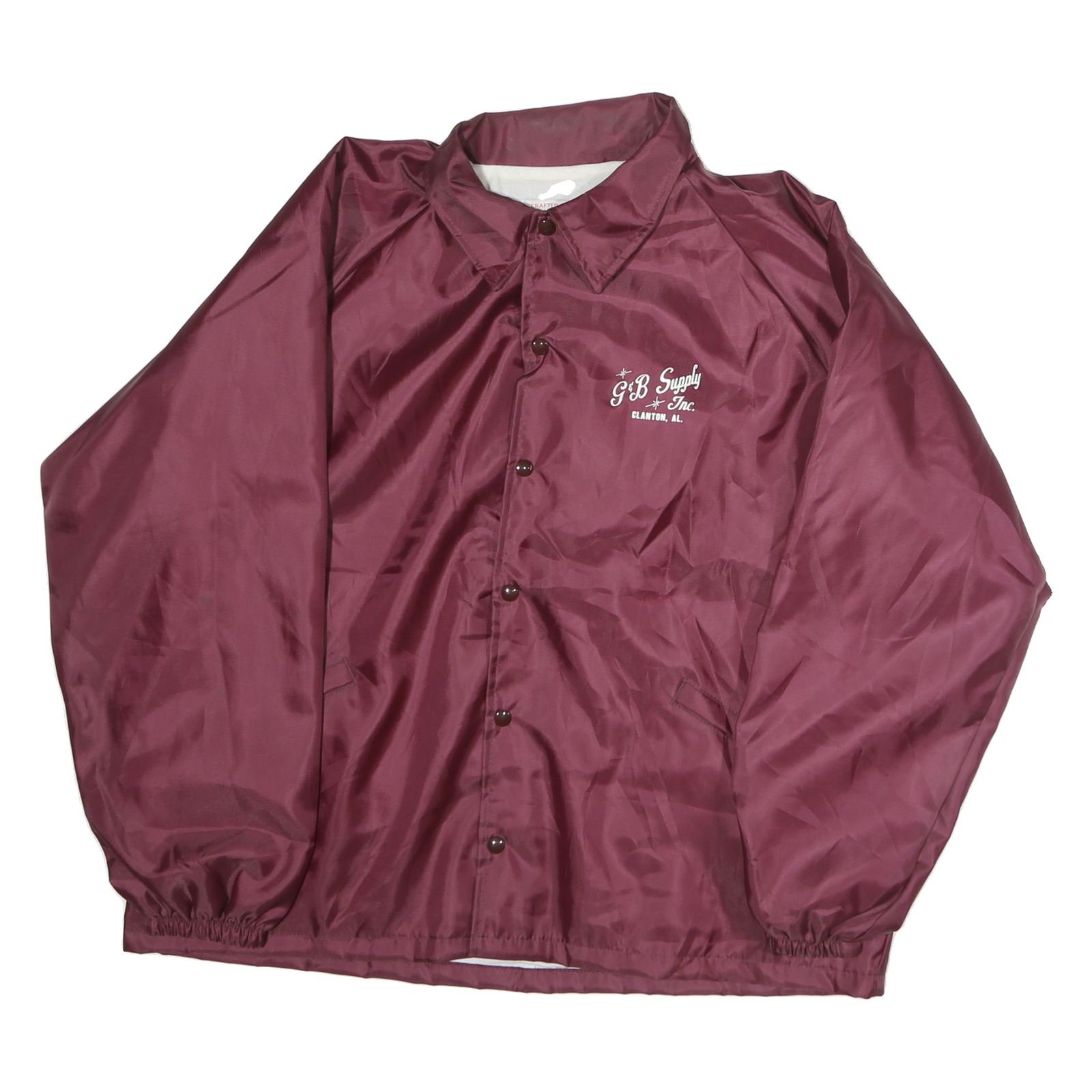 JOE YORK FAMILY Mens Maroon Jacket XL Polyester Button Closure Casual