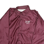 JOE YORK FAMILY Mens Maroon Jacket XL Polyester Button Closure Casual