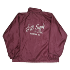 JOE YORK FAMILY Mens Maroon Jacket XL Polyester Button Closure Casual