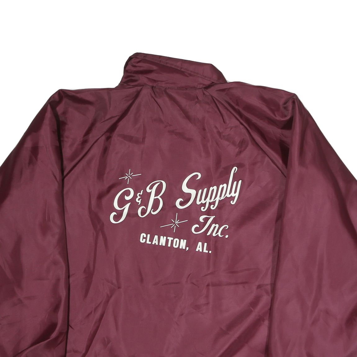 JOE YORK FAMILY Mens Maroon Jacket XL Polyester Button Closure Casual