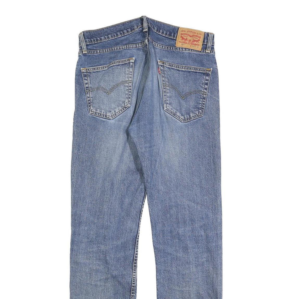 LEVI'S 505 Mens Jeans Blue Regular Straight Denim Medium W33 L34 Classic Fit Zip