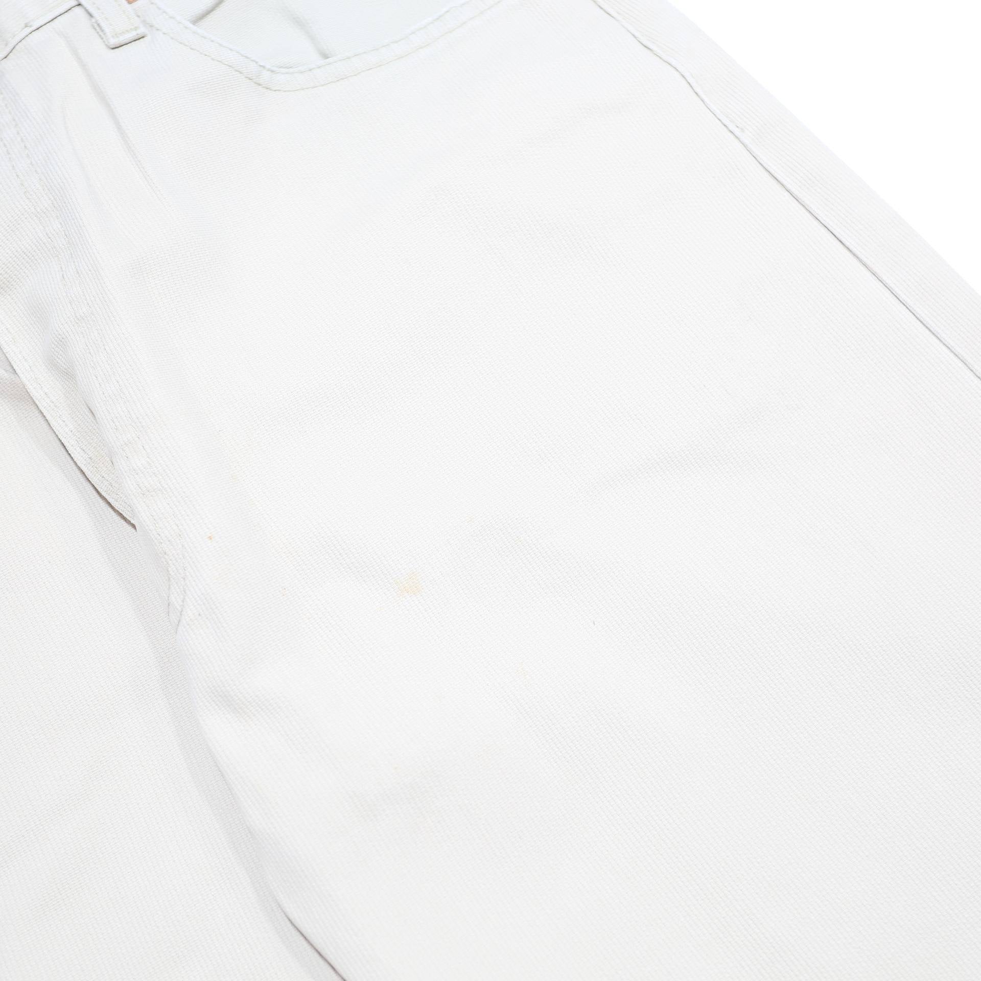 LEVI'S Mens Cotton White Regular Straight Trousers W34 L26 Button Closure Casual