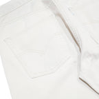 LEVI'S Mens Cotton White Regular Straight Trousers W34 L26 Button Closure Casual