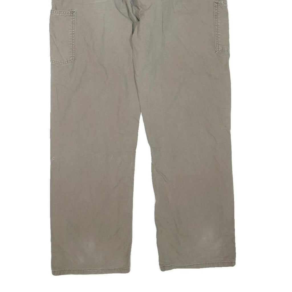 CARHARTT Mens Cotton Blend Beige Regular Straight Trousers W34 L34 Workwear