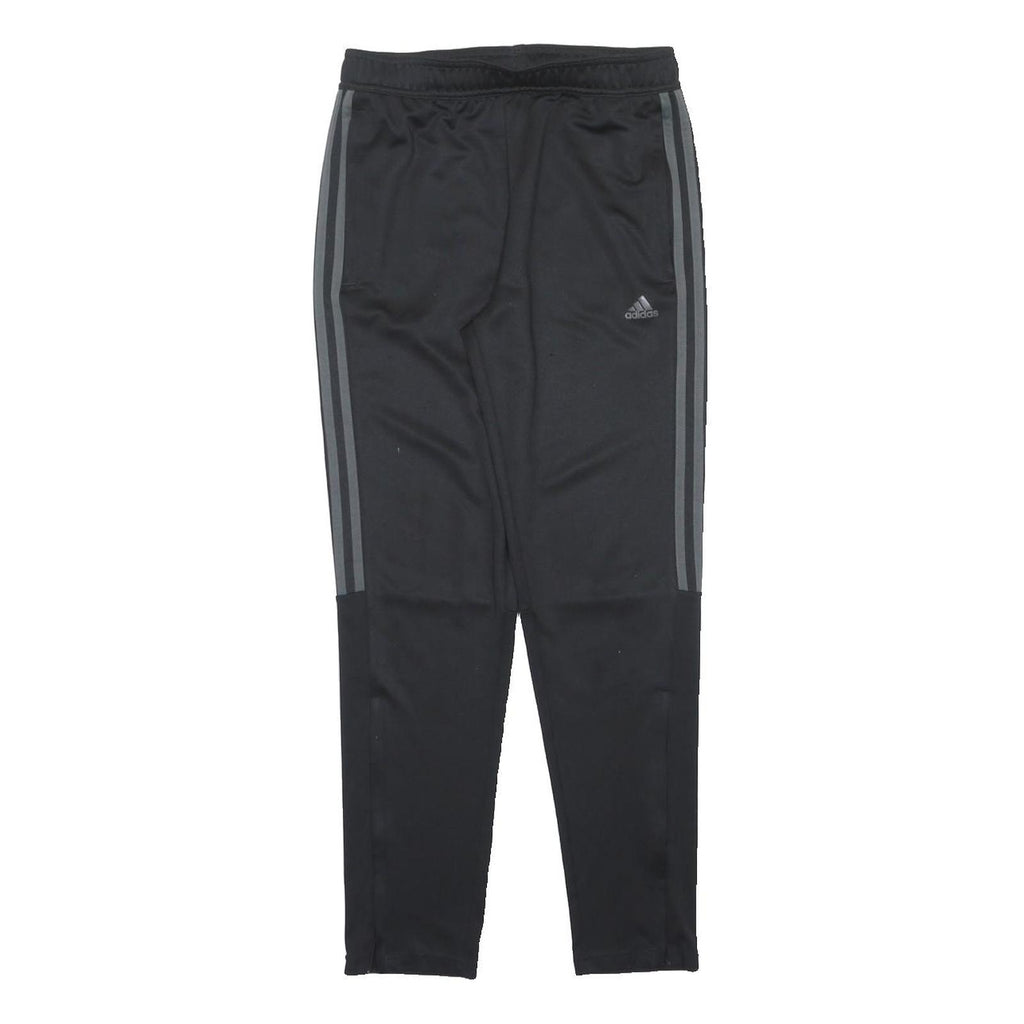 ADIDAS Boys Joggers Black & Grey Slim Tapered 13-14Y W28 L28 Comfortable