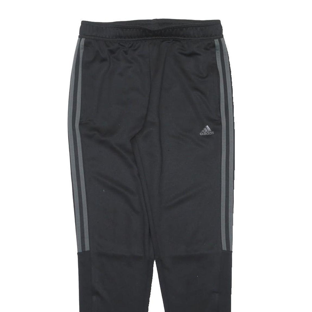 ADIDAS Boys Joggers Black & Grey Slim Tapered 13-14Y W28 L28 Comfortable